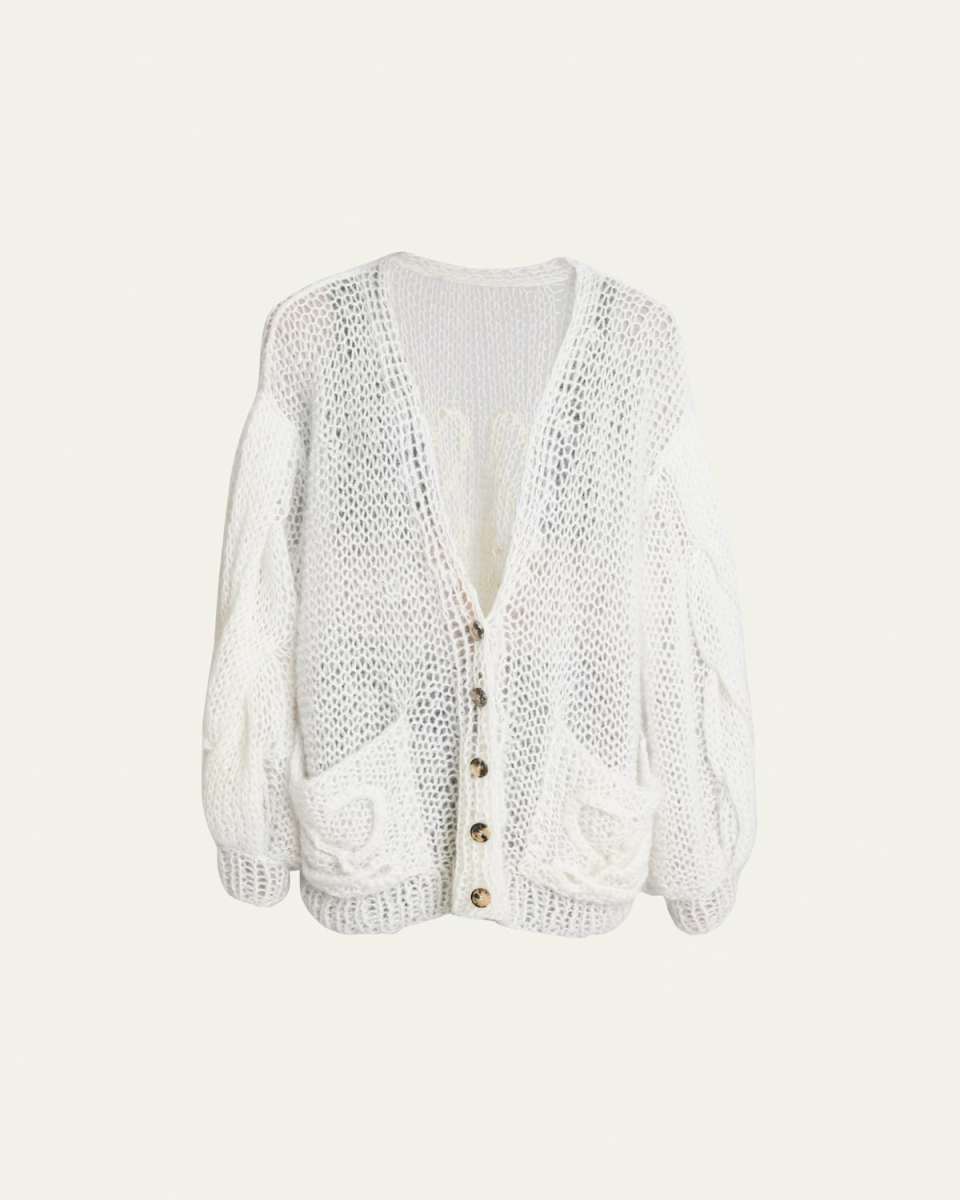 Mohair Oversize Anagram Cardigan