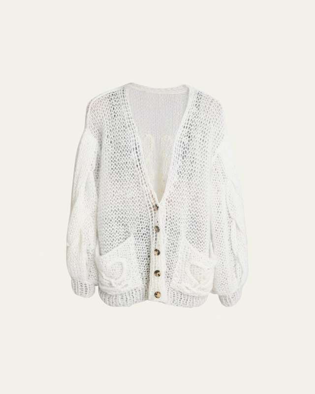 Mohair Oversize Anagram Cardigan