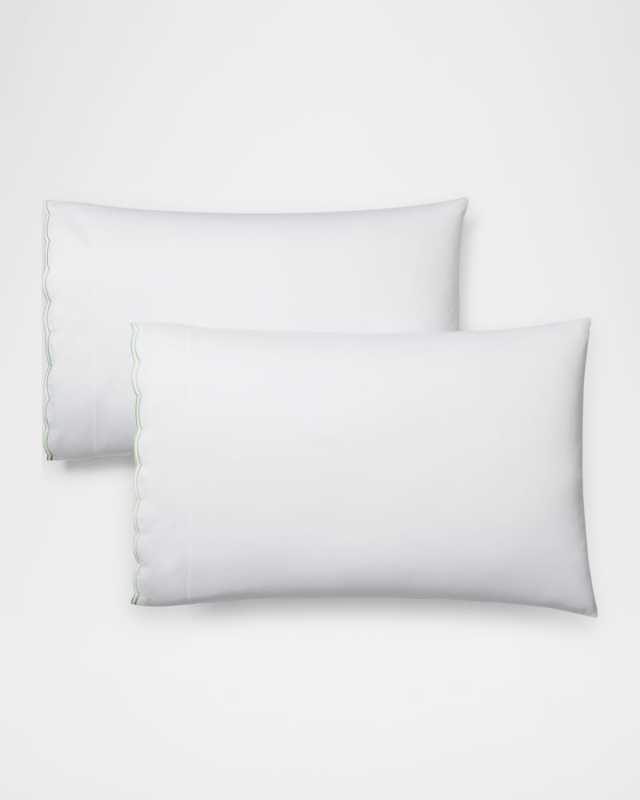 Malin Scallop 500 Thread Count Flat Sheet, QUEEN