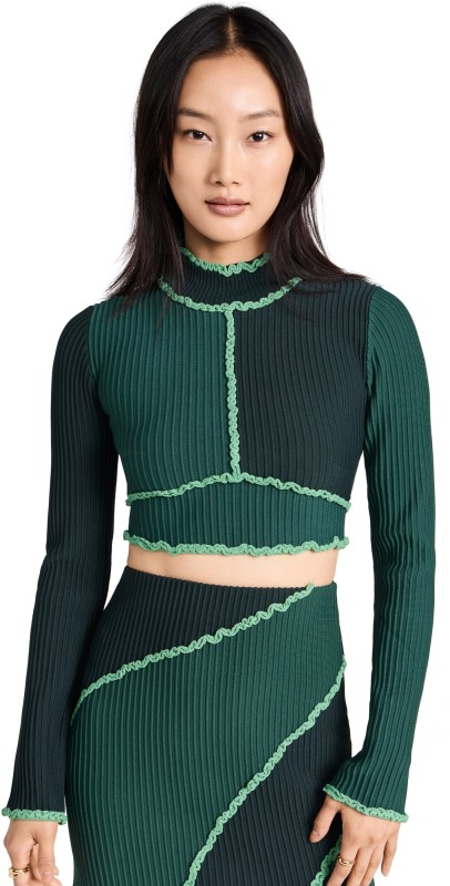 Significant Other Ginny Sleeved Top Teal Mix