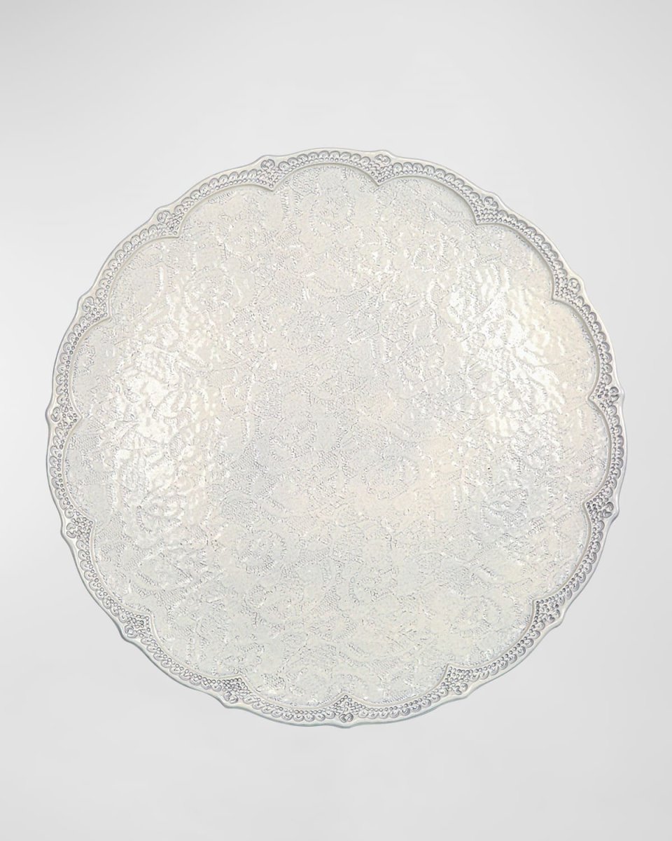 Merletto Antique Lace Scalloped Charger