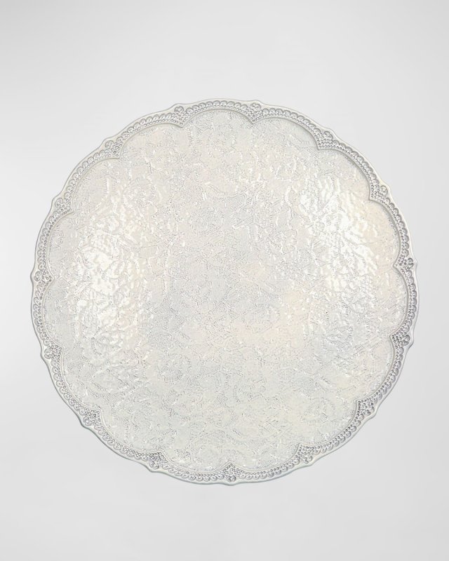 Merletto Antique Lace Scalloped Charger