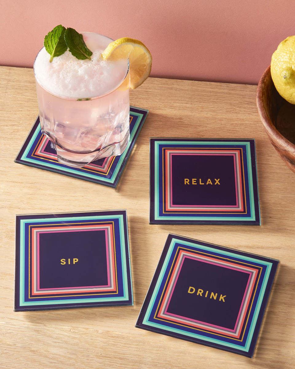 Cheers To You Glass Coasters, Set of 4