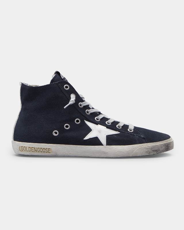 Francy Classic Suede Sneakers with Shiny Leather Star