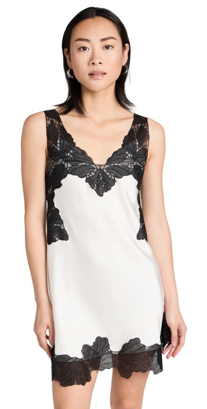 SIMKHAI Freddie Mini Dress Ivory Black