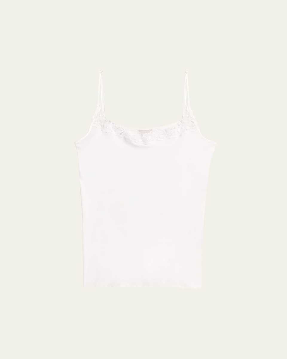 Michelle Lace-Trim Cotton Cami