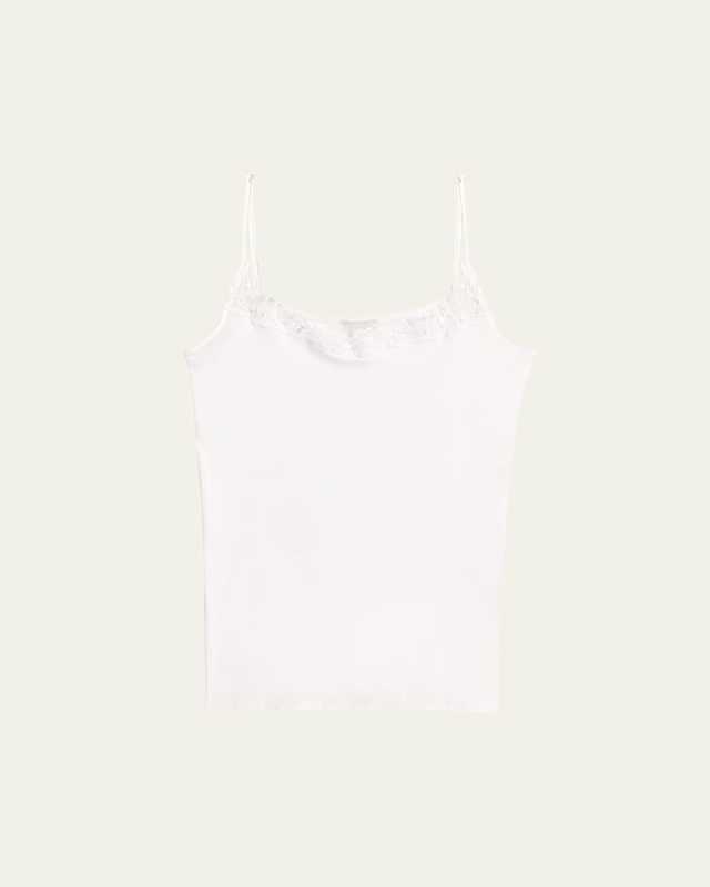 Michelle Lace-Trim Cotton Cami