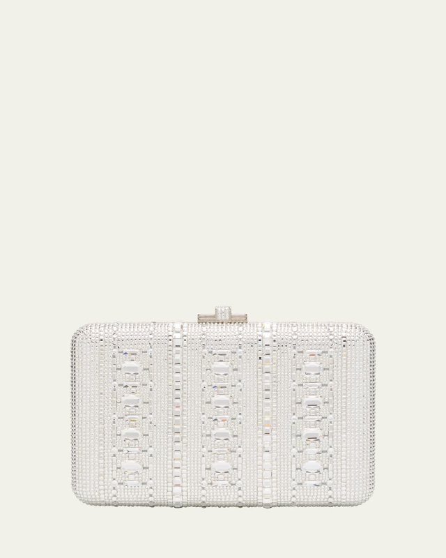 Radiant Jewel Crystal Slim Clutch Bag