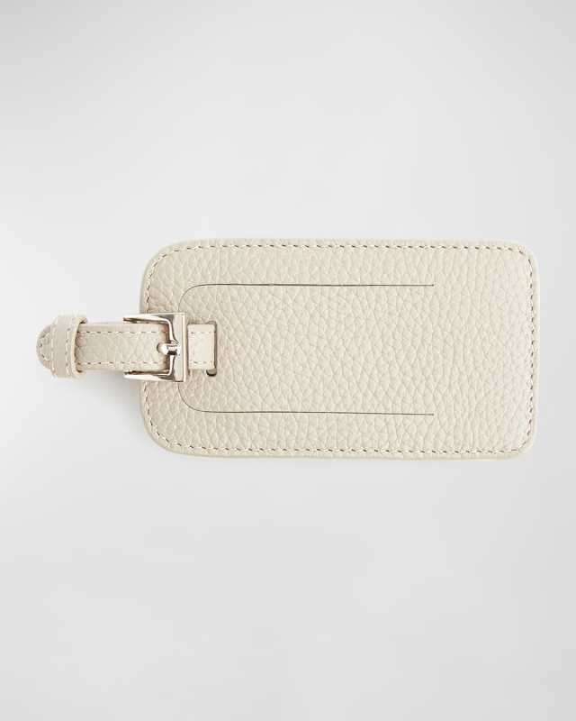 Monogrammed Leather Luggage Tag