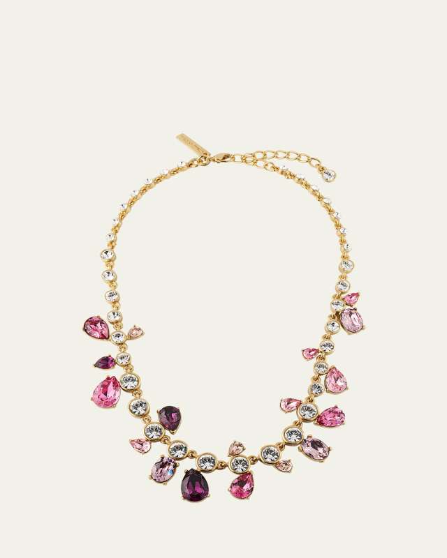 Asymmetrical Crystal Cactus Necklace