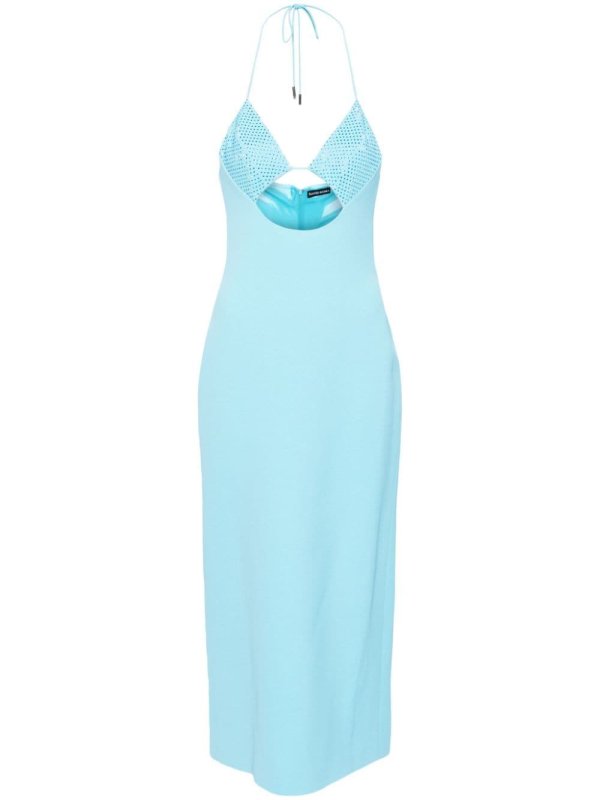 rhinestoned cut-out maxi dress