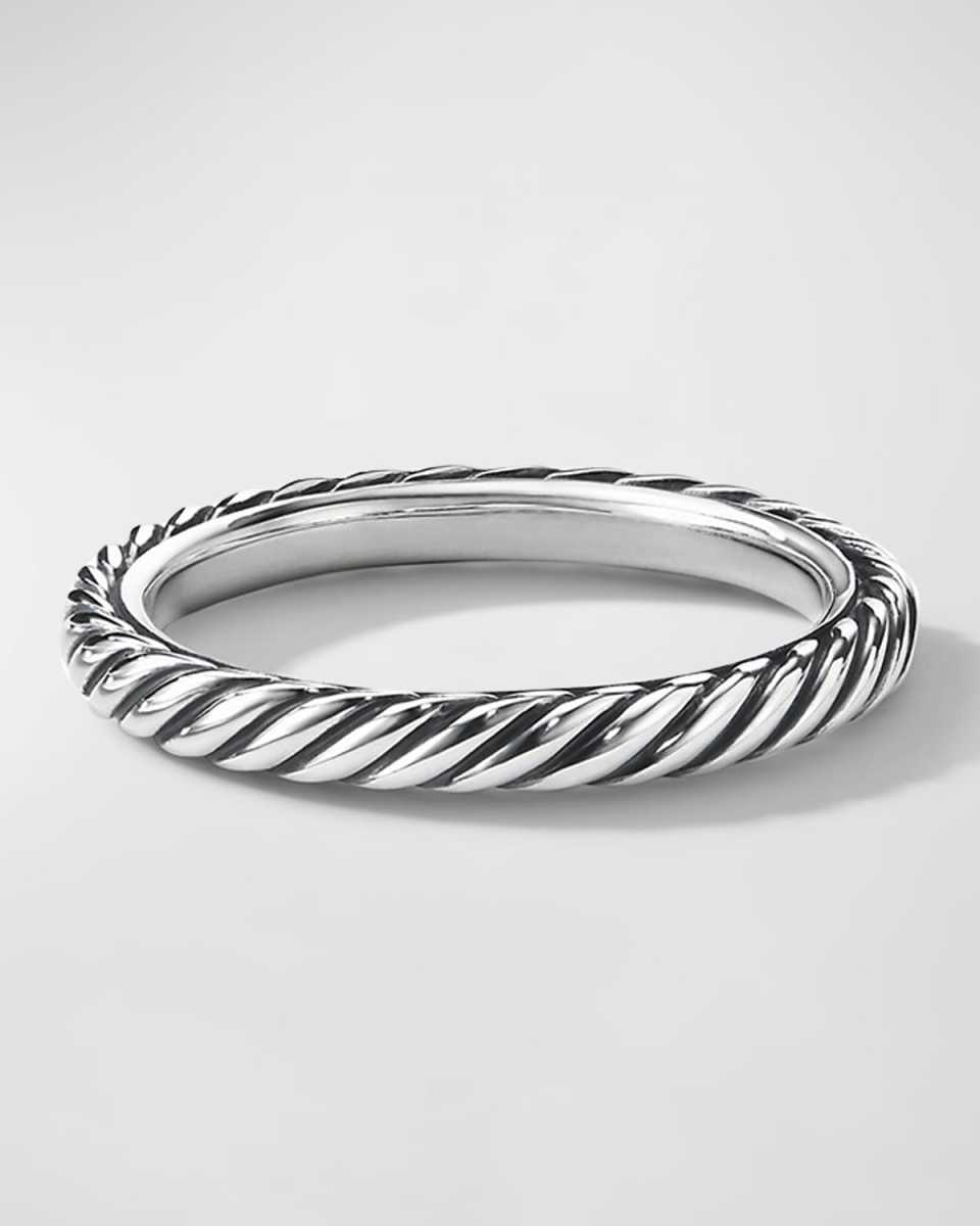 Cable Collectibles Band Ring in Silver, 3mm