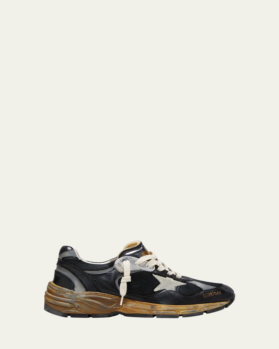 Star Dad Mixed Leather Running Sneakers