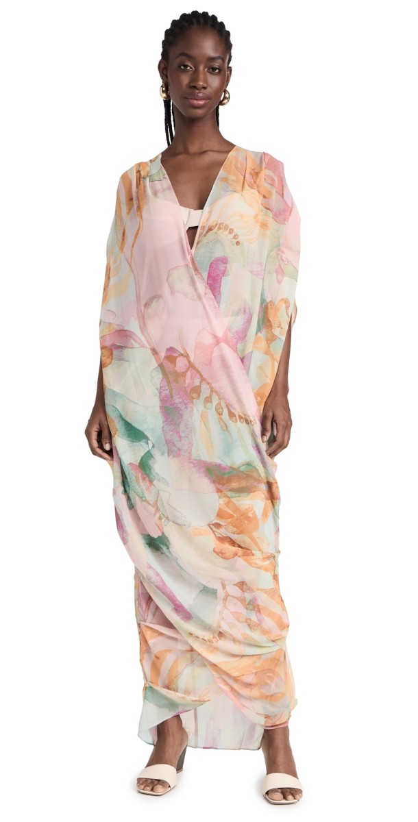 Andrea Iyamah Adi Kaftan Cover Up Zuli Print