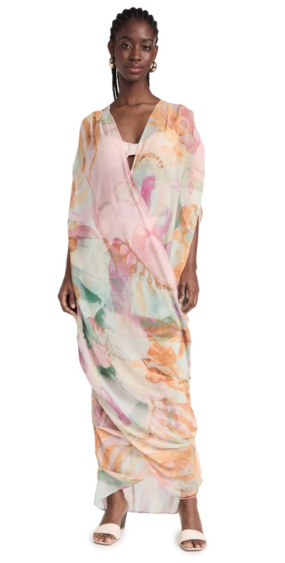 Andrea Iyamah Adi Kaftan Cover Up Zuli Print