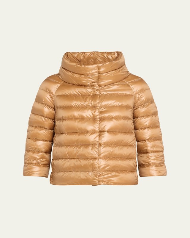 Iconico Piumino Sofia Water-Resistant Nylon Ultralight Puffer Jacket