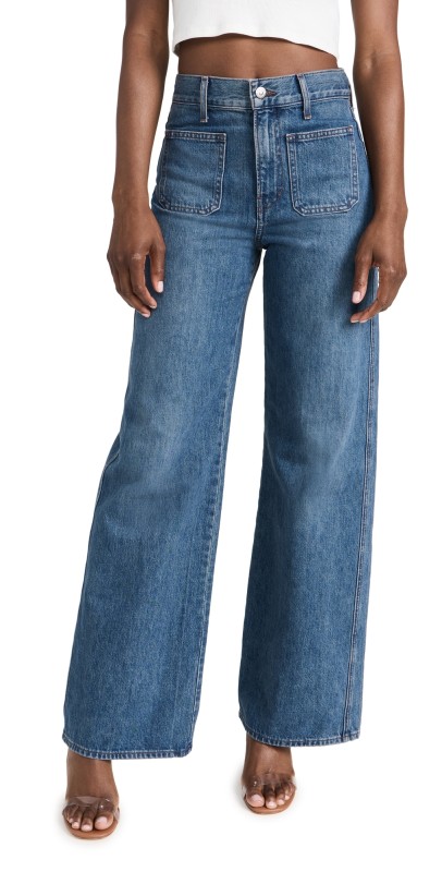 Veronica Beard Jean Taylor High Rise Wide Leg Jeans Thriller