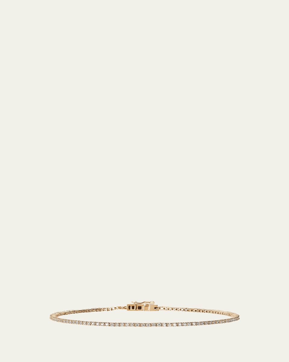 Skinny Diamond Tennis Bracelet, 7"L