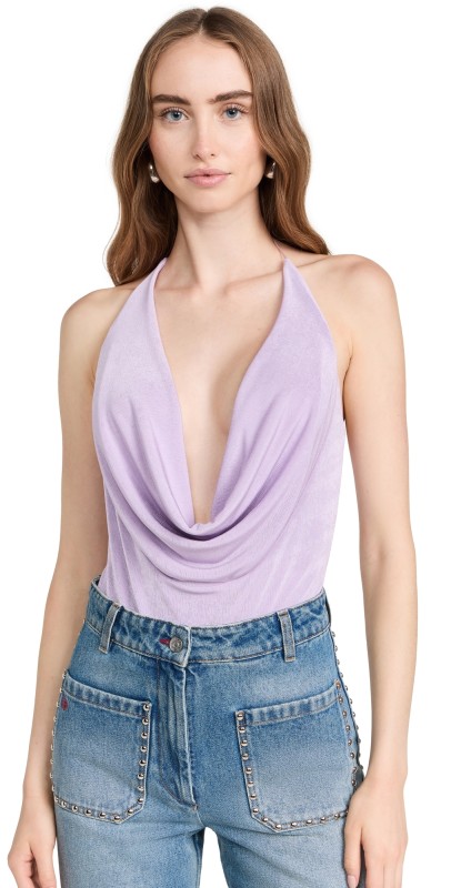 Aliette Knit Bodysuit Lavender