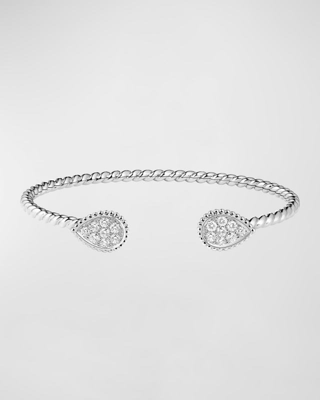 Serpent Bohème 18K White Gold Small 2-Motif Diamond Bracelet