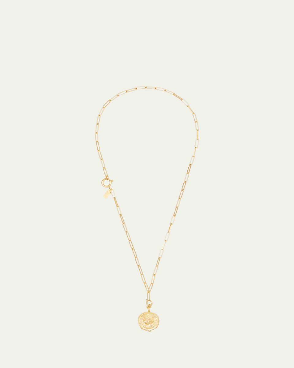 14K Yellow Gold Sophia Charm on Cairo Chain Necklace