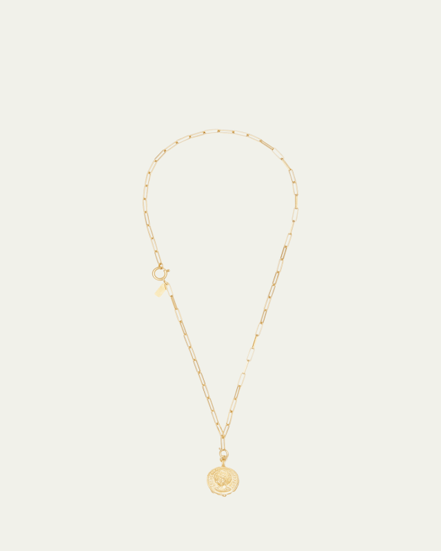 14K Yellow Gold Sophia Charm on Cairo Chain Necklace