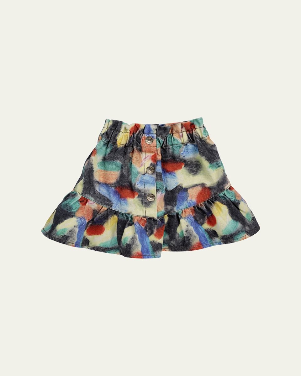 Girls Fantasy World Button-Front Ruffle Skirt, Size