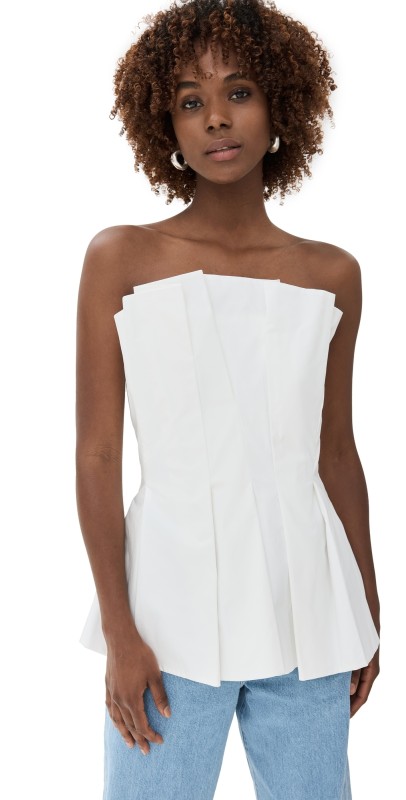 Róhe Tulip Bustier Optic White