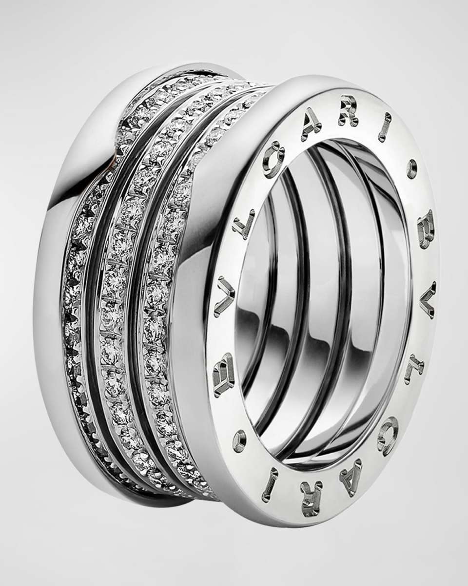 B. Zero1 18K White Gold 4-Band Diamond Ring