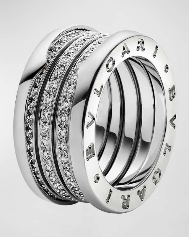 B. Zero1 18K White Gold 4-Band Diamond Ring