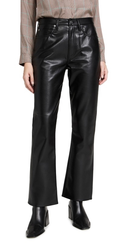 AGOLDE Recycled Leather Mid Rise Relaxed Boot Pants Detox