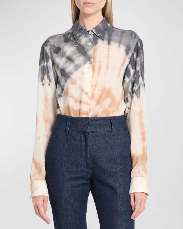 Ferrara Tie-Dye Button-Front Shirt