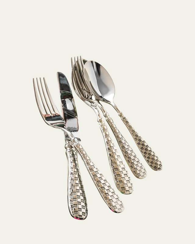 5-Piece Check Flatware Place Setting