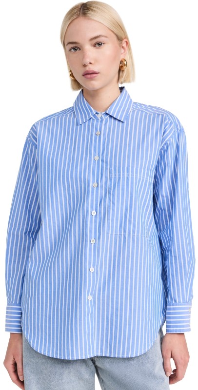 AYR The Deep End Button Down Shirt Spectator Stripe