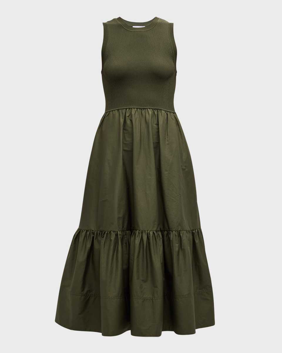 Josephina Crewneck Sleeveless Midi Dress