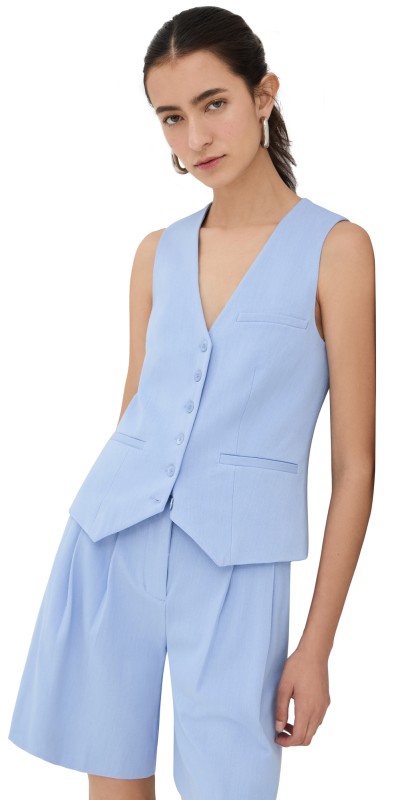 STAUD Brett Vest Periwinkle