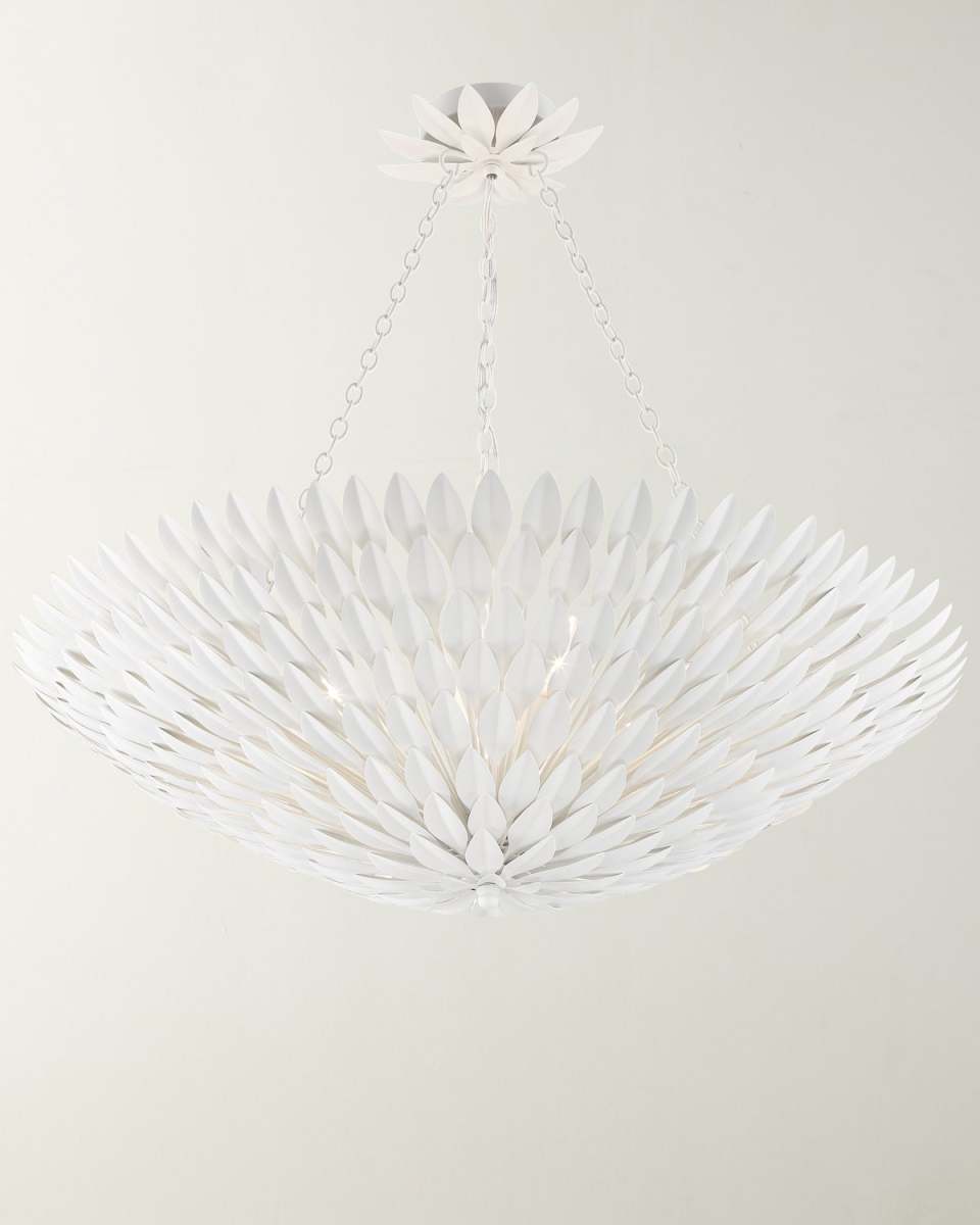 Broche 8-Light Matte White Chandelier