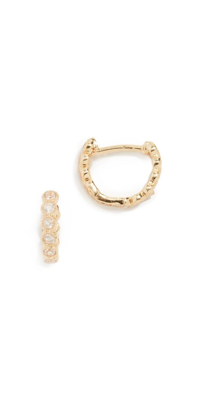 Gorjana Madison Huggie Earrings Yellow Gold