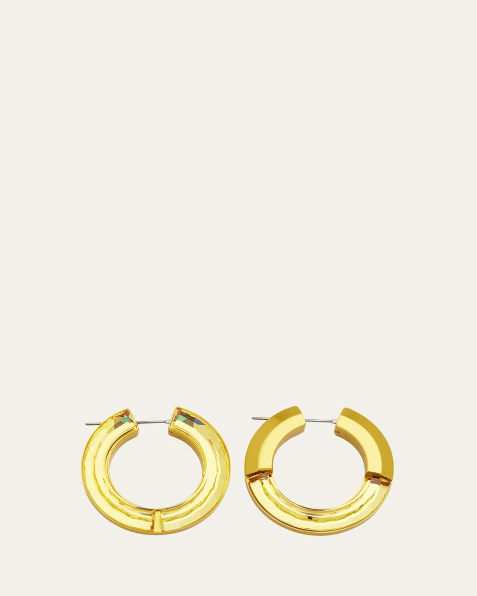 Lucent Hoop Earrings, Yellow