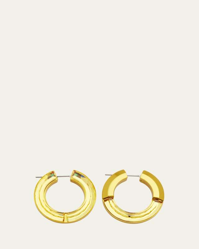Lucent Hoop Earrings, Yellow