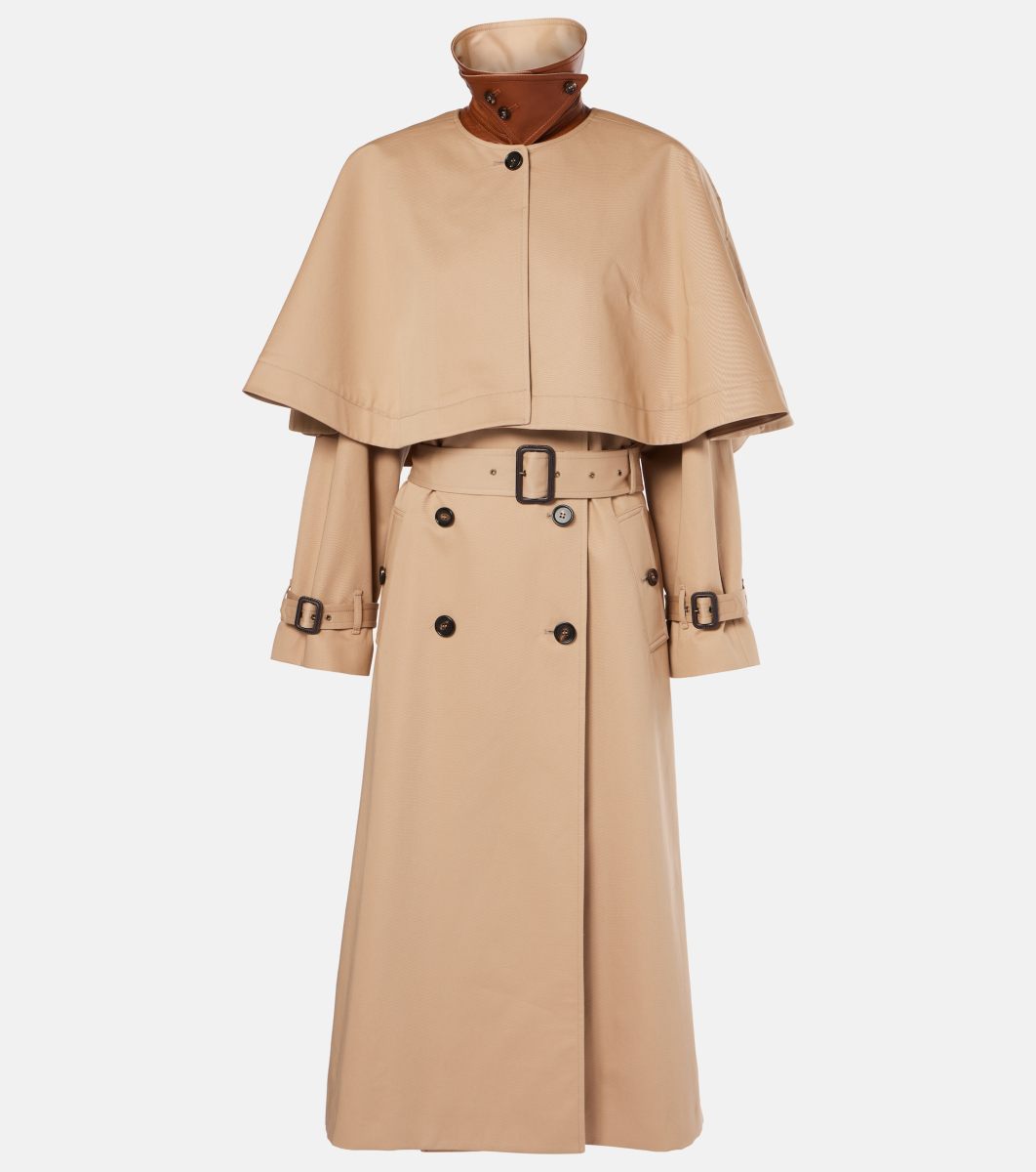 Chloe Caped cotton gabardine trench coat