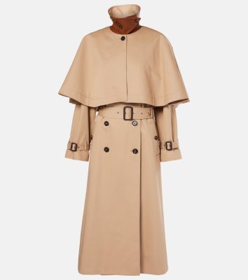 Chloe Caped cotton gabardine trench coat