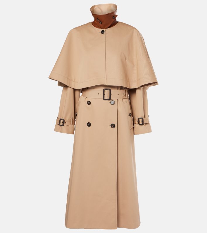 Chloe Caped cotton gabardine trench coat