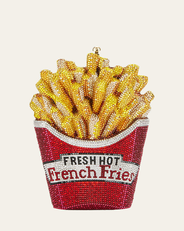 Fresh Hot French Fries Crystal Minaudiere Clutch Bag