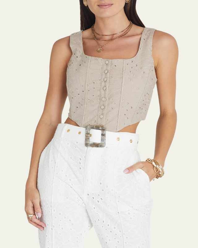 Nicky Embroidered Corset Top
