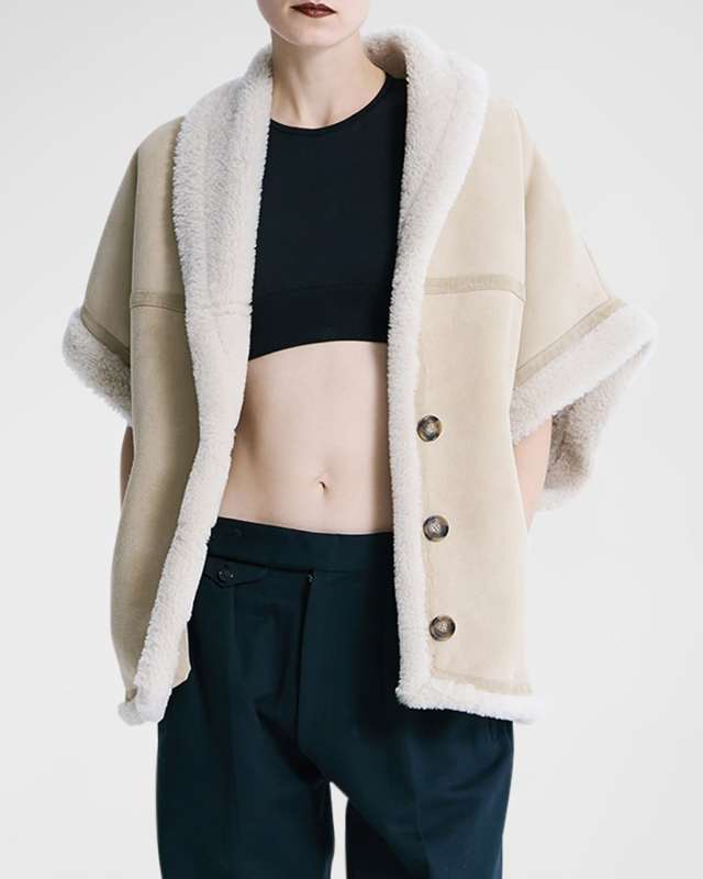 Vintage Gilet with Shearling Lining
