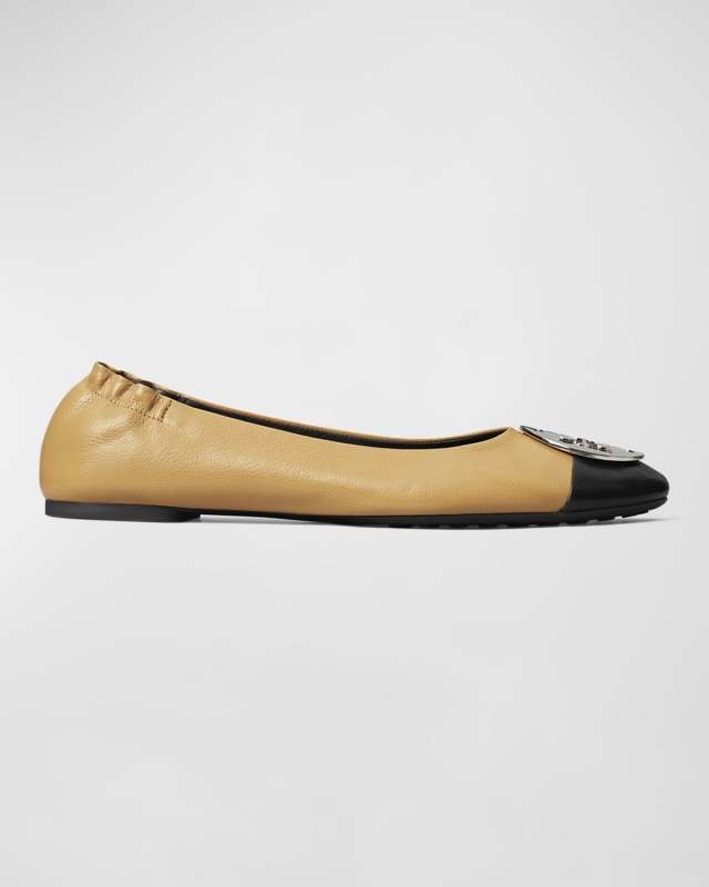 Claire Cap-Toe Ballerina Flats