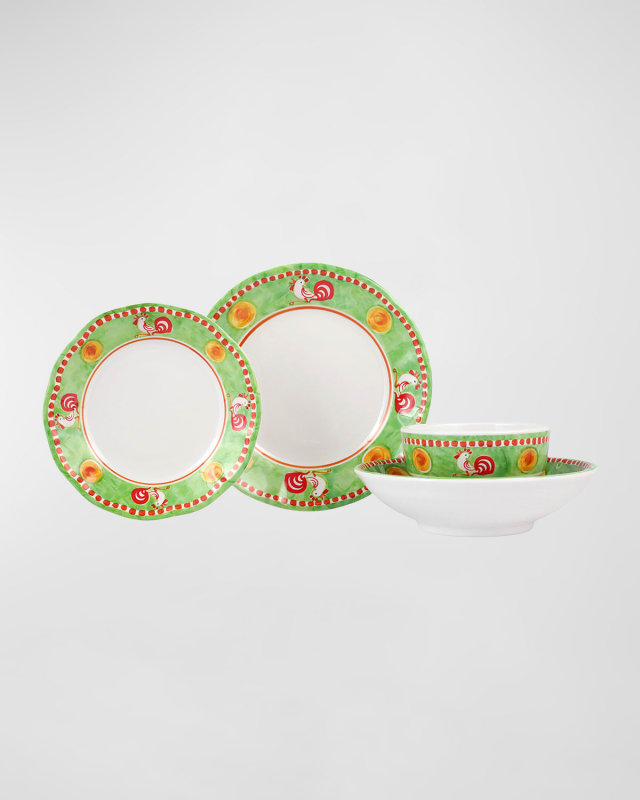 Melamine Campagna Gallina 4-Piece Place Setting