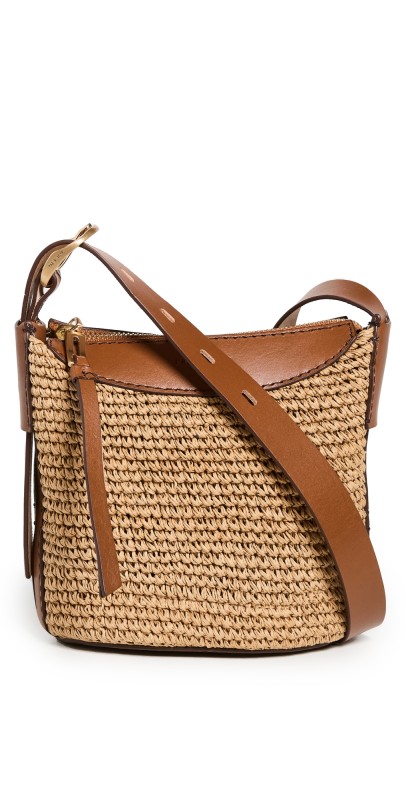 rag & bone Belize Mini Bucket Bag Straw Natural