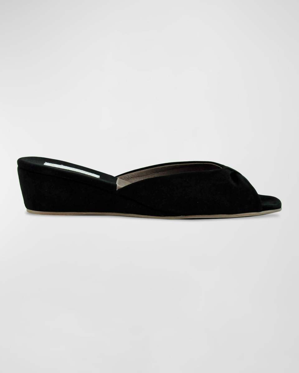 Suede Open-Toe Slipper